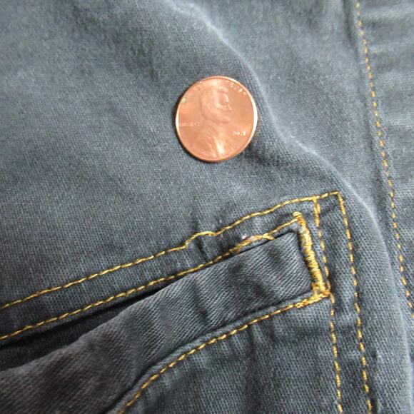 Vintage Contempo Casuals Jean Jacket Women Size M Gray Denim Biker Retro Grunge - Picture 3 of 10